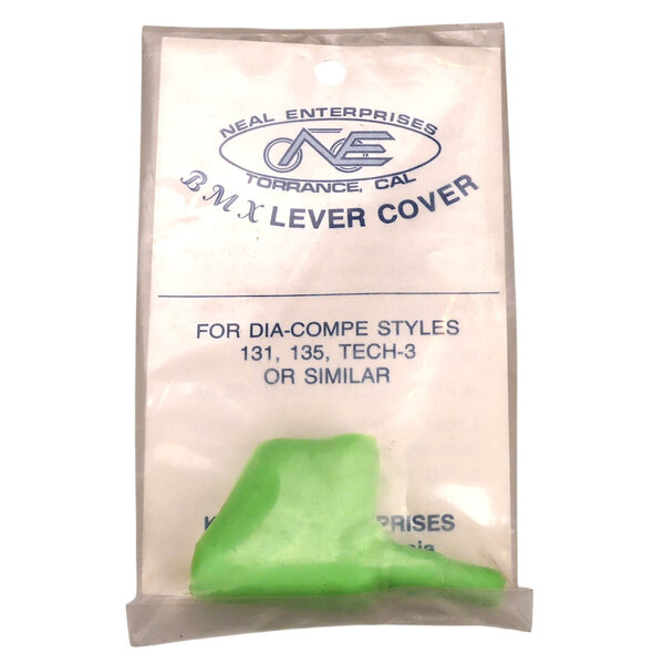 Neal Enterprises NOS Neal Enterprises rubber BMX brake lever cover for Dia-Compe 131 135 Tech 3 - LIME GREEN