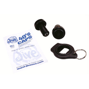 Neal Enterprises NOS Jive Handle 40's Caps Bicycle Handlebar Bar Ends (PAIR) BLACK