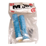 Neal Enterprises M Jive Handles old school BMX grips - AQUA BLUE w/ WHITE ends - NOS!