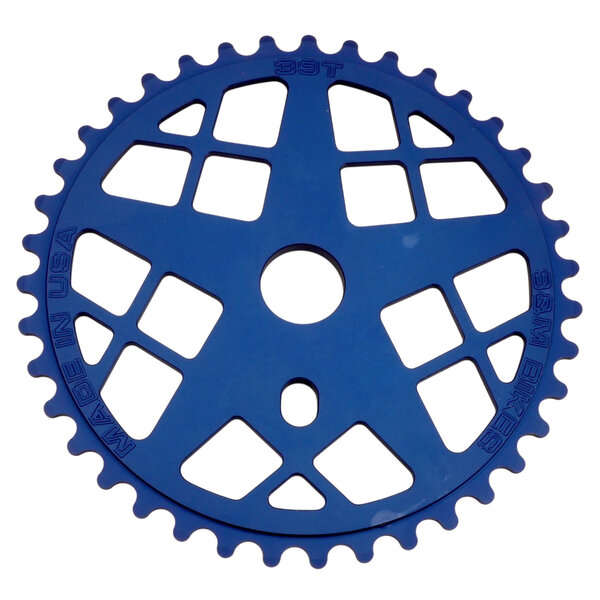 S&M ***BLEMISH***S&M Bikes 39T Motoman BMX sprocket chainwheel BLUE GROOVE***BLEMISH***