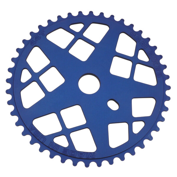 S&M ***BLEMISH***S&M Bikes 44T Motoman BMX sprocket chainwheel BLUE GROOVE***BLEMISH***