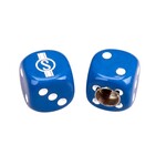 Schwinn Schwinn Krate  Stingray "S" Dice Bicycle Tire Valve Caps (pair) - BLUE