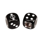 Schwinn Schwinn Krate  Stingray "S" Dice Bicycle Tire Valve Caps (pair) - BLACK
