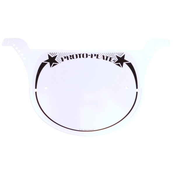 Neal Enterprises Neal Enterprises PROTO-PLATE old school BMX number plate BLACK on white plate
