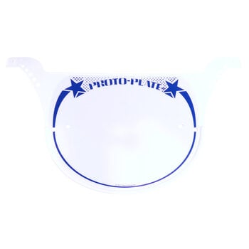 Neal Enterprises Neal Enterprises PROTO-PLATE old school BMX number plate BLUE on white plate
