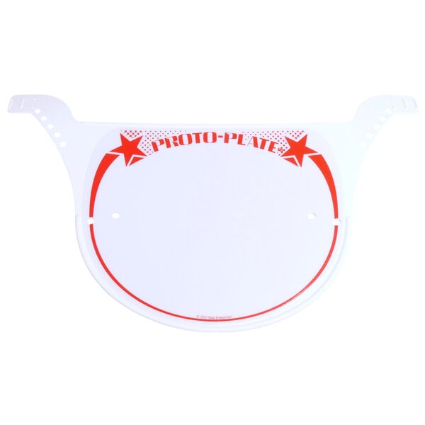 Neal Enterprises Neal Enterprises PROTO-PLATE old school BMX number plate RED on white plate