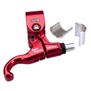 Dia-Compe Diatech (Dia-Compe) Tech 99 GOLDFINGER bicycle brake lever RIGHT HAND for 1" bars (with 22.2mm shim) RED ANODIZED