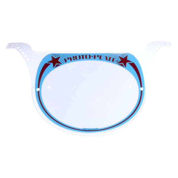 Neal Enterprises Neal Enterprises PROTO-PLATE old school BMX number plate BROWN BLUE on WHITE