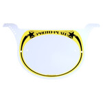 Neal Enterprises Neal Enterprises PROTO-PLATE old school BMX number plate BLACK on YELLOW on WHITE