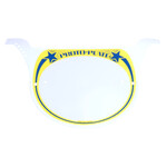Neal Enterprises Neal Enterprises PROTO-PLATE old school BMX number plate BLUE on YELLOW on WHITE