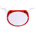 Neal Enterprises Neal Enterprises PROTO-PLATE old school BMX number plate BLACK on RED on WHITE