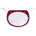 Neal Enterprises Neal Enterprises PROTO-PLATE old school BMX number plate RED on BLACK on WHITE plate