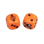 Schwinn Schwinn Krate  Stingray "S" Dice Bicycle Tire Valve Caps (pair) - ORANGE