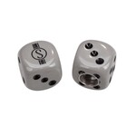 Schwinn Schwinn Krate  Stingray "S" Dice Bicycle Tire Valve Caps (pair) - GRAY GREY