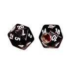 Porkchop BMX Porkchop 20 Sided Dice Bicycle Tire Schrader Valve Caps (pair) BLACK GLITTER