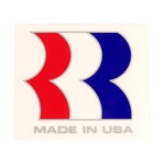 Robinson 1987-89 Robinson MADE IN USA "R" BMX decal on CLEAR (2" tall)