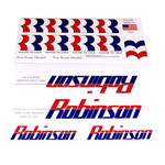 Robinson Robinson BMX decal set 1987-1989 - CLEAR with SILVER outline