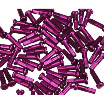 Porkchop BMX 7075 Alloy 16mm Bicycle Spoke Nipples 14G (2.0mm) 75 ct PURPLE