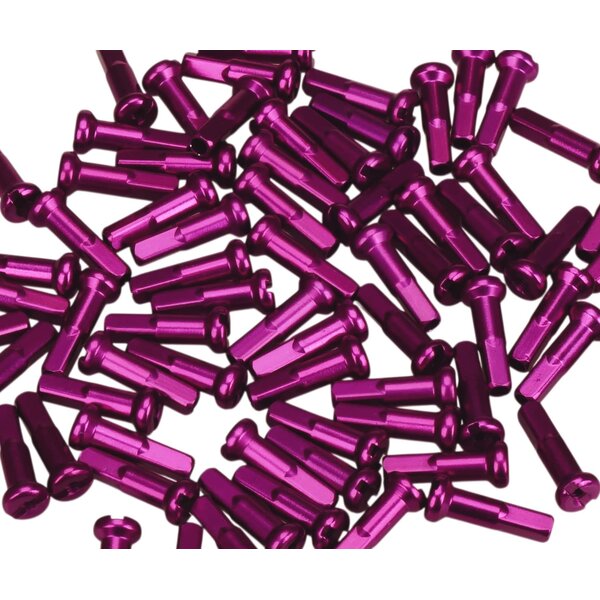 Porkchop BMX 7075 Alloy 16mm Bicycle Spoke Nipples 14G (2.0mm) 75 ct PURPLE