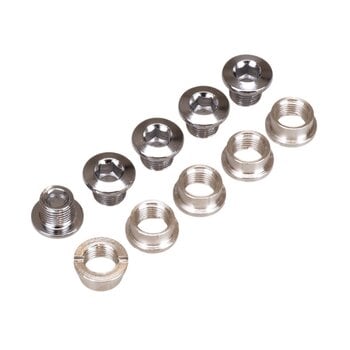 Porkchop BMX Chromoly chainring bolts for BMX bicycle - set of 5 - CHROME