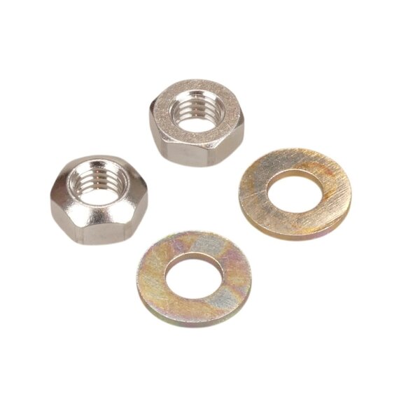 Dia-Compe Dia-Compe Bicycle Brake Pad Beveled M6 x 1.0 Nuts and Washers (PAIR)