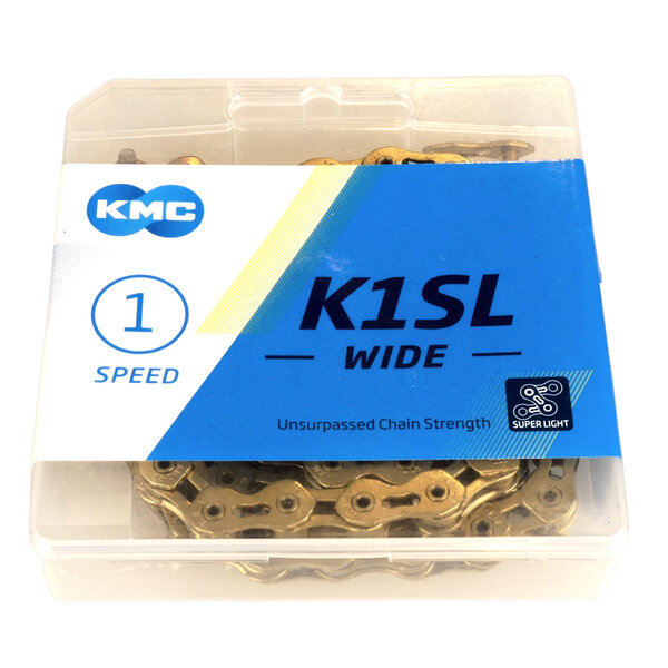 KMC KMC K1SL WIDE (formerly K710SL-TI) Superlight Kool BMX Chain 1/2" X 1/8" 100L GOLD