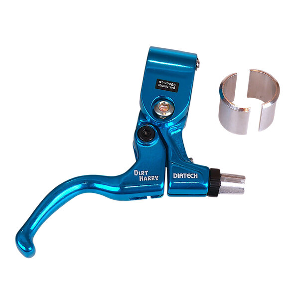 Dia-Compe Diatech (Dia-Compe) Tech 99 Dirt Harry prebent bicycle brake lever RIGHT HAND for 1" bars (with 22.2mm shim) NEW BLUE