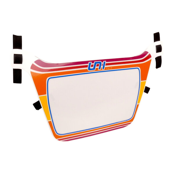 Air-Uni Air-Uni BMX Number Plate (original 1980's molds!) "Uni 2" - WHITE