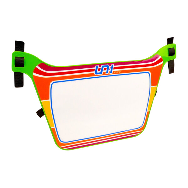Air-Uni Air-Uni BMX Number Plate (original 1980's molds!) "Uni 2" - LIME GREEN
