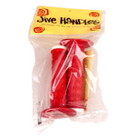 Neal Enterprises NOS Jive Handles old school BMX bicycle grips - RED w/ WHITE Trick Tips BAGGED