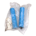 Neal Enterprises NOS M Jive Handles old school BMX grips - AQUA BLUE w/ WHITE Grip Locks PLAIN BAG