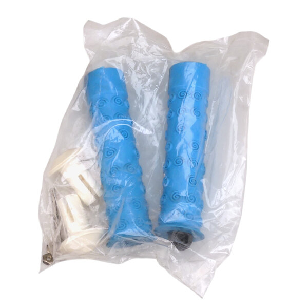 Neal Enterprises NOS M Jive Handles old school BMX grips - AQUA BLUE w/ WHITE Grip Locks PLAIN BAG