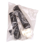 Neal Enterprises NOS M Jive Handles old school BMX grips - BLACK w/ WHITE Grip Locks PLAIN BAG