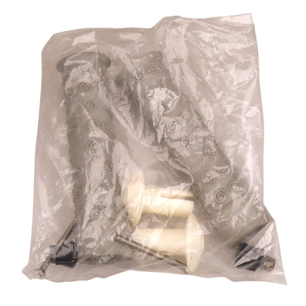 Neal Enterprises NOS M Jive Handles old school BMX grips - GREY GRAY w/ WHITE Grip Locks PLAIN BAG
