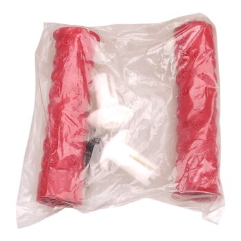 Neal Enterprises NOS M Jive Handles old school BMX grips - RED w/ WHITE Grip Locks PLAIN BAG