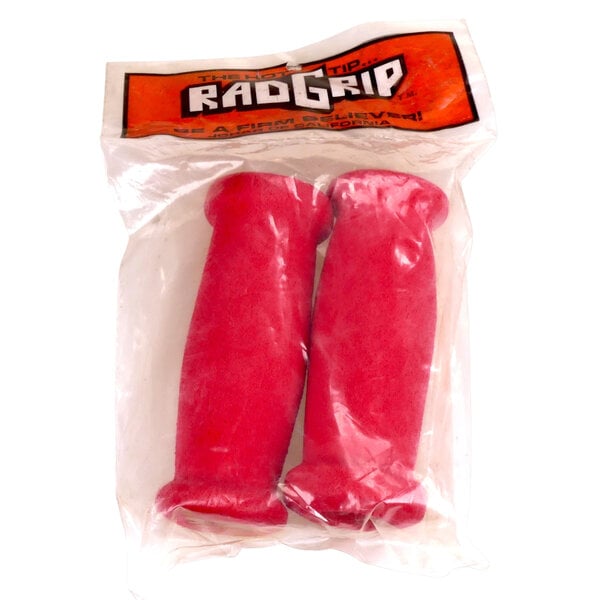 NOS RadGrip by Johar foam bicycle grips w/ PVC cores - RED