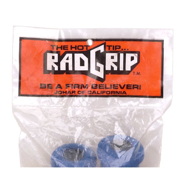 NOS RadGrip by Johar foam bicycle grips w/ PVC cores - BLUE