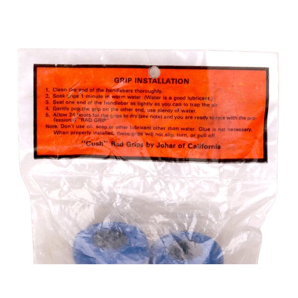 NOS RadGrip by Johar foam bicycle grips w/ PVC cores - BLUE