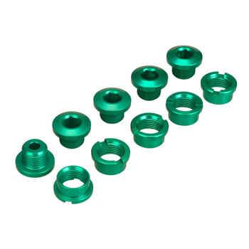 Porkchop BMX 7075 Aluminum alloy BMX bicycle chainring bolts (set of 5) GREEN