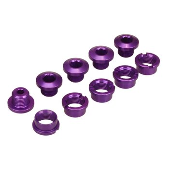 Porkchop BMX 7075 Aluminum alloy BMX bicycle chainring bolts (set of 5) PURPLE