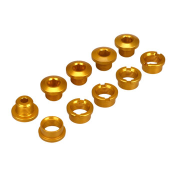 Porkchop BMX 7075 Aluminum alloy BMX bicycle chainring bolts (set of 5) GOLD