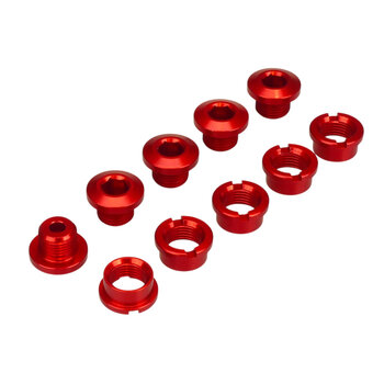Porkchop BMX 7075 Aluminum alloy BMX bicycle chainring bolts (set of 5) RED