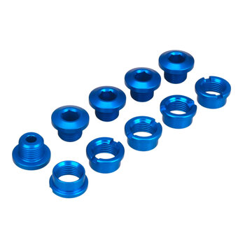 Porkchop BMX 7075 Aluminum alloy BMX bicycle chainring bolts (set of 5) BLUE