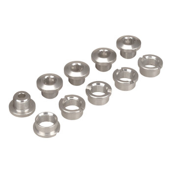 Porkchop BMX 7075 Aluminum alloy BMX bicycle chainring bolts (set of 5) SILVER