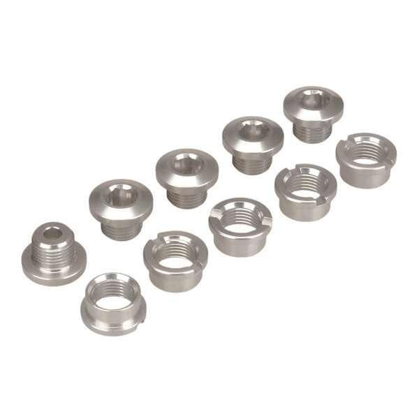 Porkchop BMX 7075 Aluminum alloy BMX bicycle chainring bolts (set of 5) SILVER