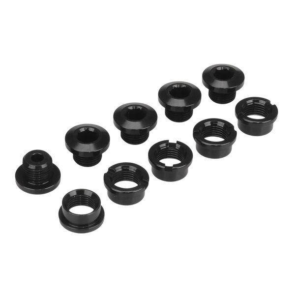Porkchop BMX 7075 Aluminum alloy BMX bicycle chainring bolts (set of 5) BLACK