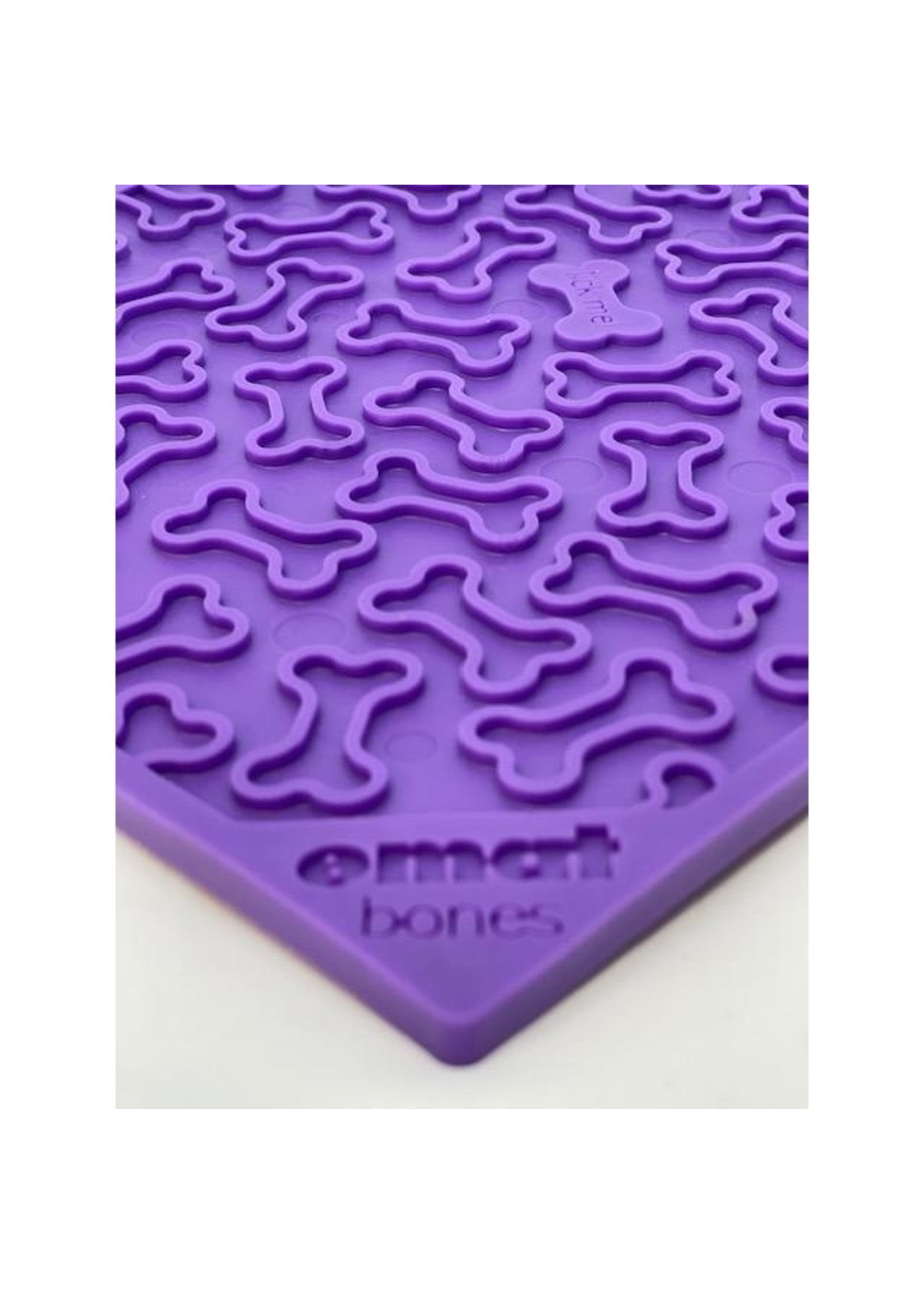 SodaPup Bones Design Emat Enrichment Licking Mat - Purple