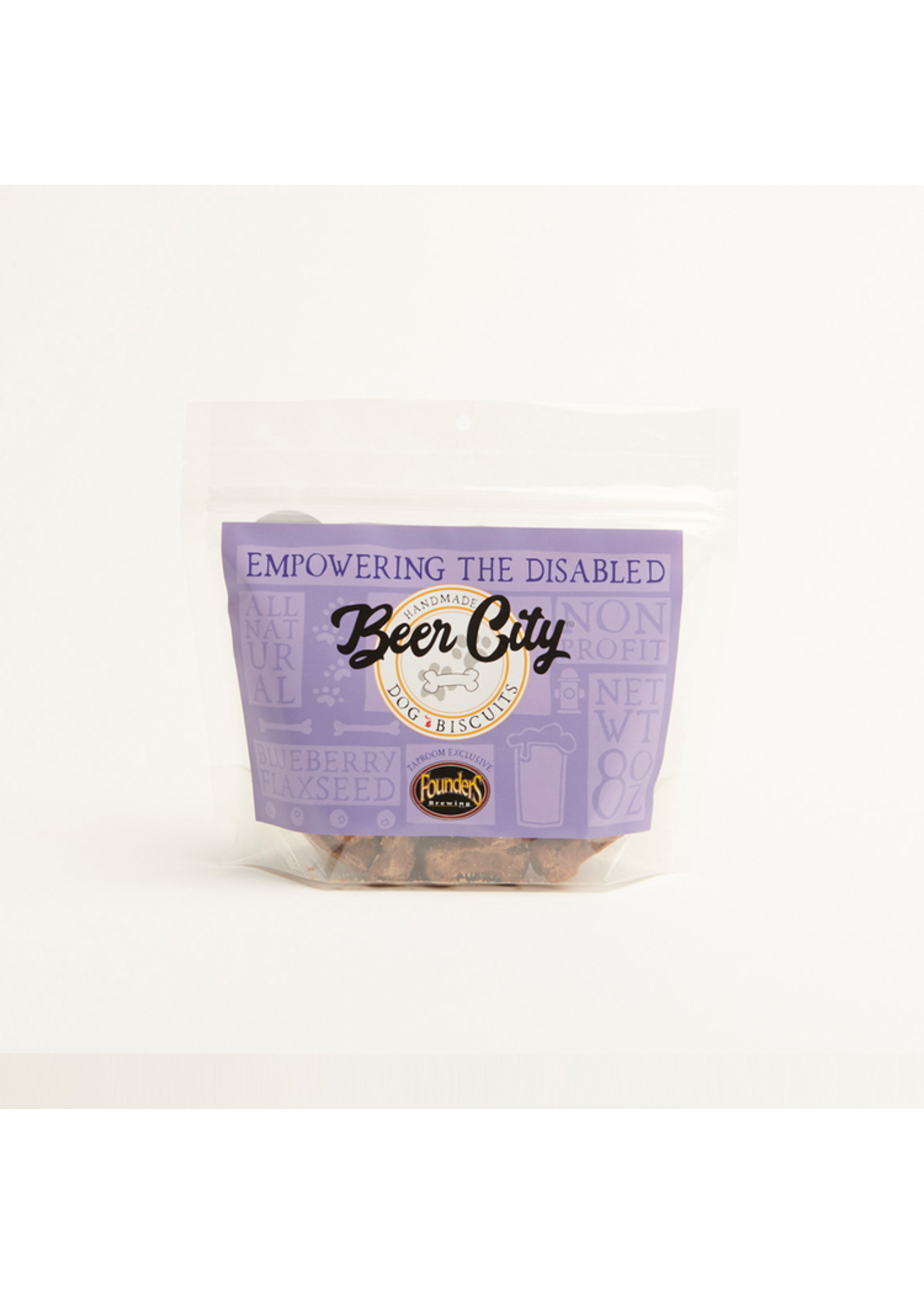 Beer City Dog Biscuits 8oz Blueberry Flaxeed Biscuits