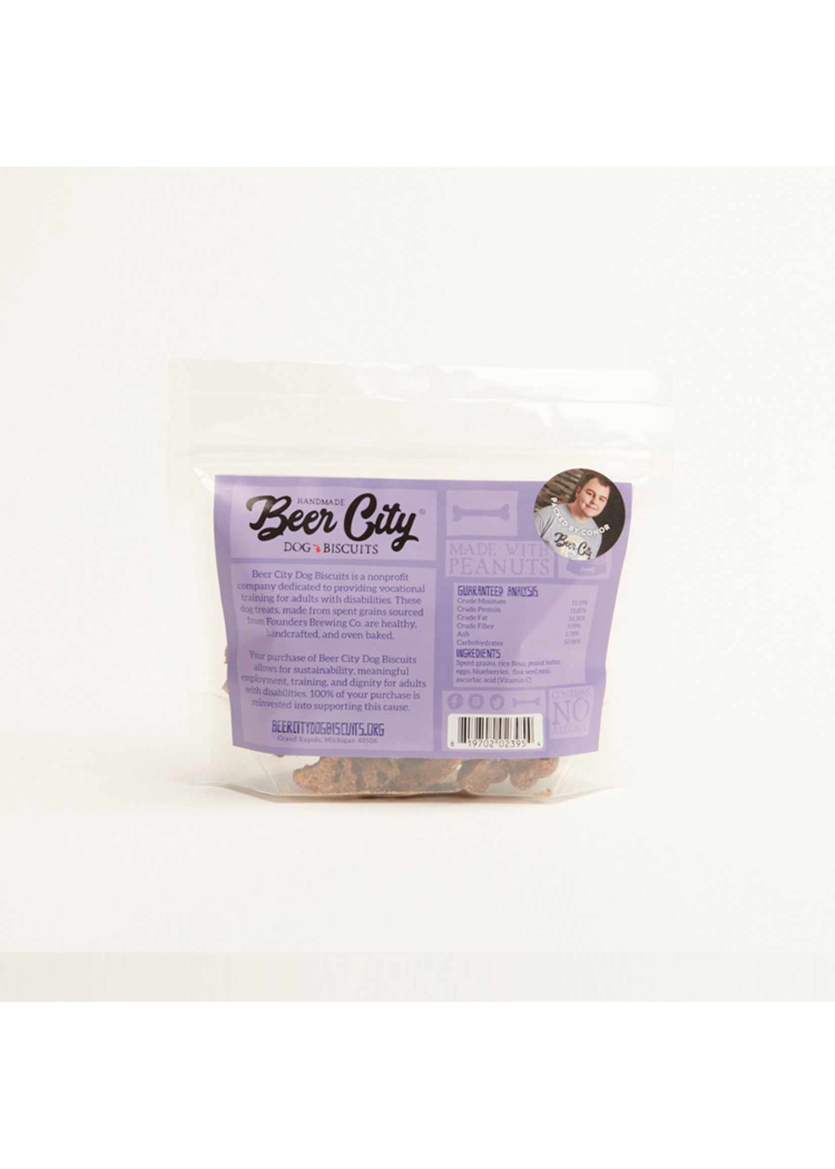 Beer City Dog Biscuits 8oz Blueberry Flaxeed Biscuits
