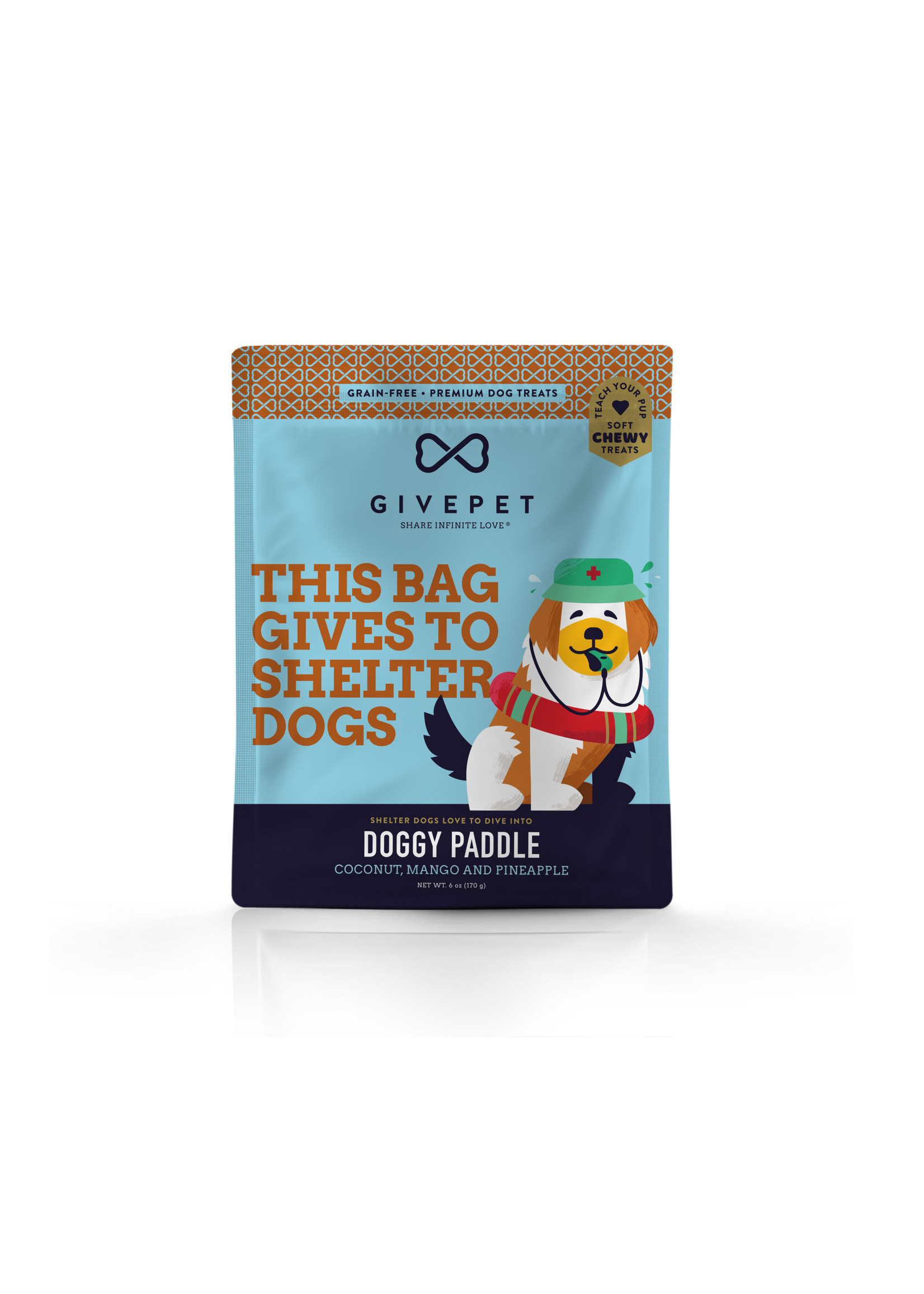 Give Pet 6 oz Doggy Paddle Soft Treat Grain Free